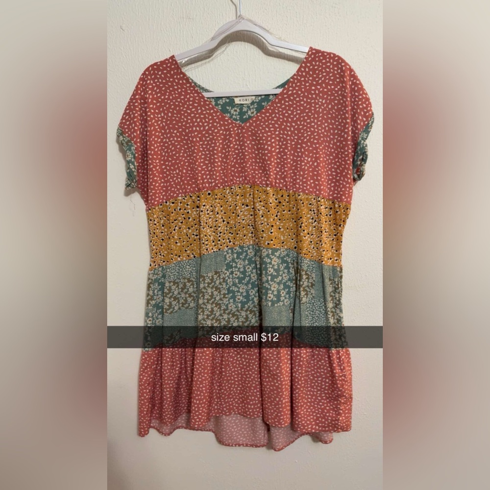 Colorful Patchwork Dress - Size Small